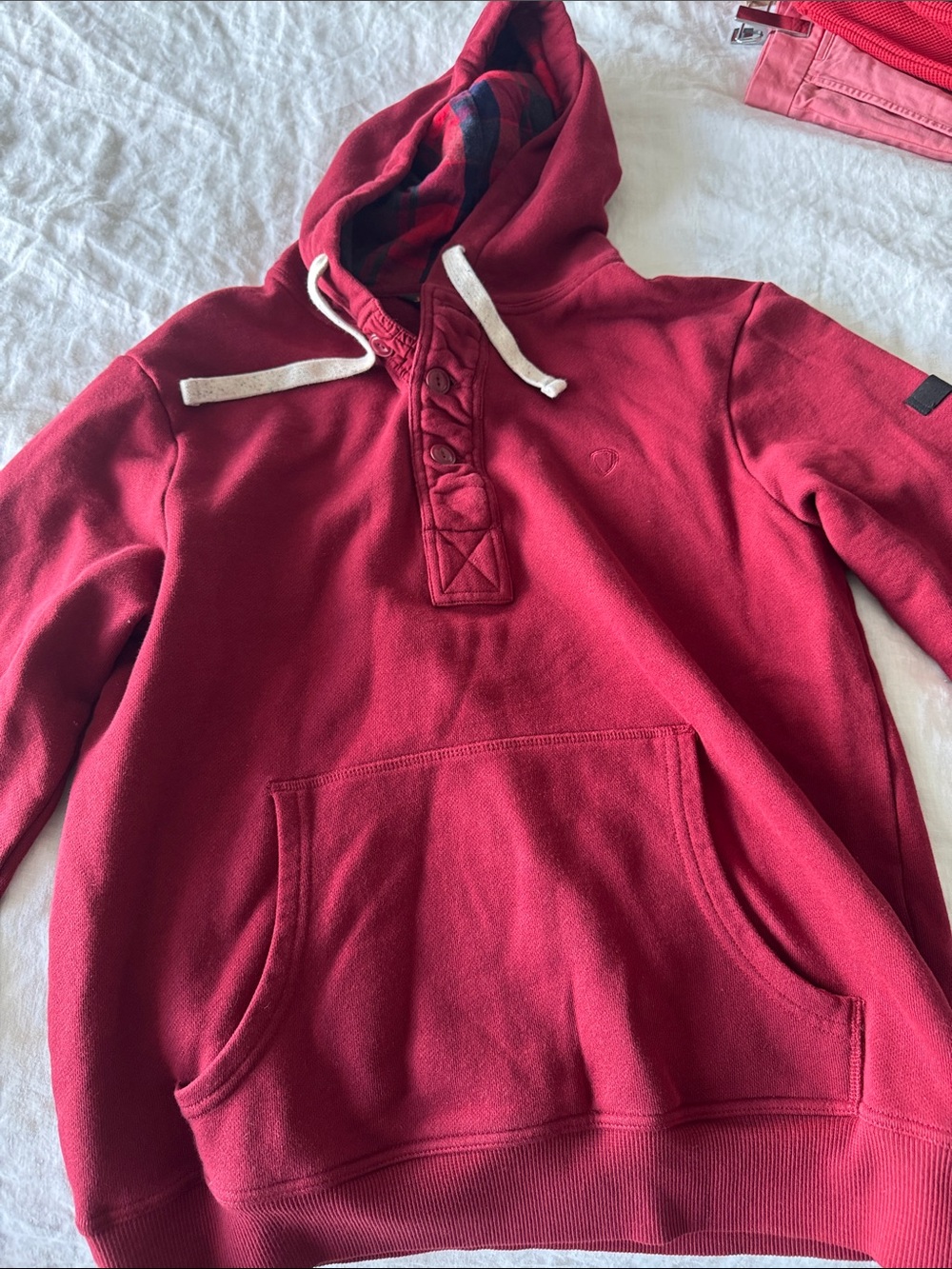 Ben Sherman Red Hoodie Zip-Up Sweater